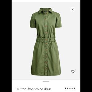 J. Crew Olive Button-Down Dress